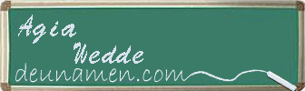 Agia Wedde Visitenkarte